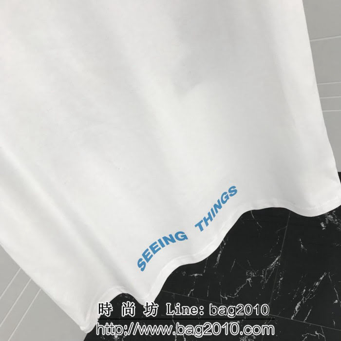 OFF-white19ss春夏新款 彩色太陽花印花 精梳棉短袖 男女同款 ydi1459